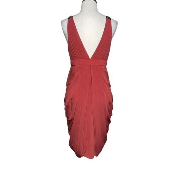 BCBGMAXAZRIA Sleeveless Embellished Dress Toga Dress Egyptian Dress Size S - Picture 4 of 5